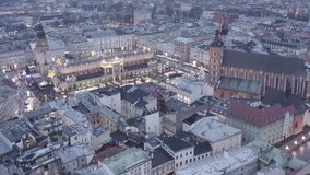 Krakow aerial 4k drone footage ungraded/flat