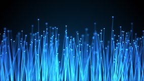 Abstract technology background. Optical fibers animation of distribution of the light signal from a diode towards a bunch. Used for high speed internet connection. Full HD seamless loop animation - Powered by Shutterstock - Get 15% off with code: PIKWIZARD15