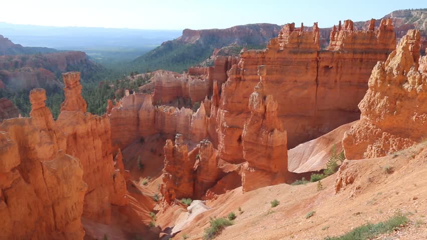 Bryce Canyon National Park - panning across the landscape in the morning.