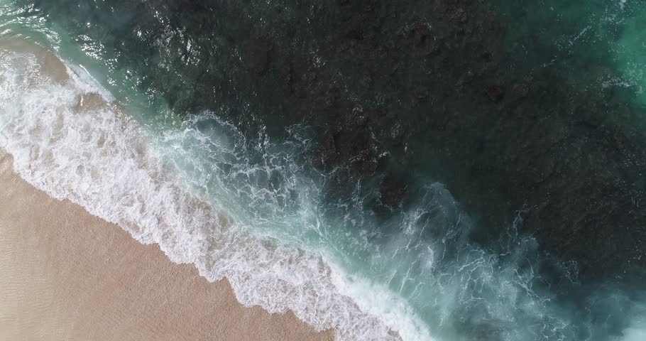 Aerial Drone Shot at Three Tables Beach in Pupukea, HI | Shutterstock HD Video #1021002079