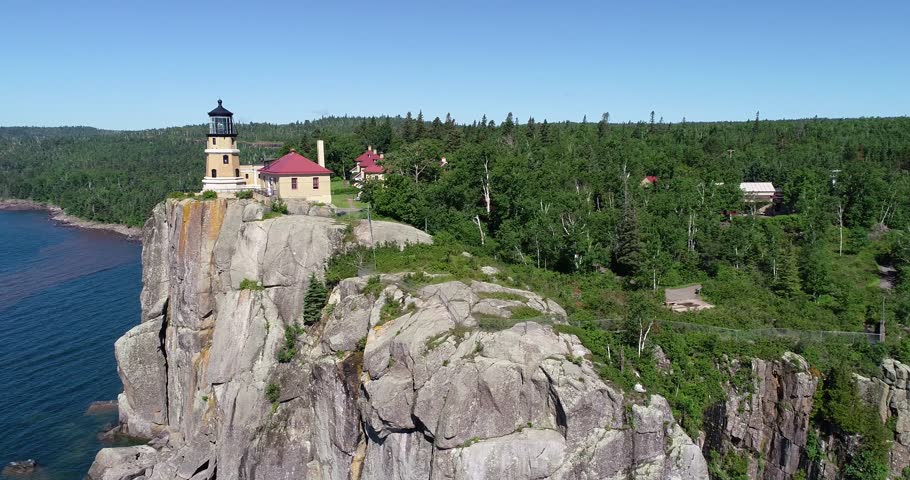 Aerial View of Split Rock Lighthouse - Two Harbors, Minnesota