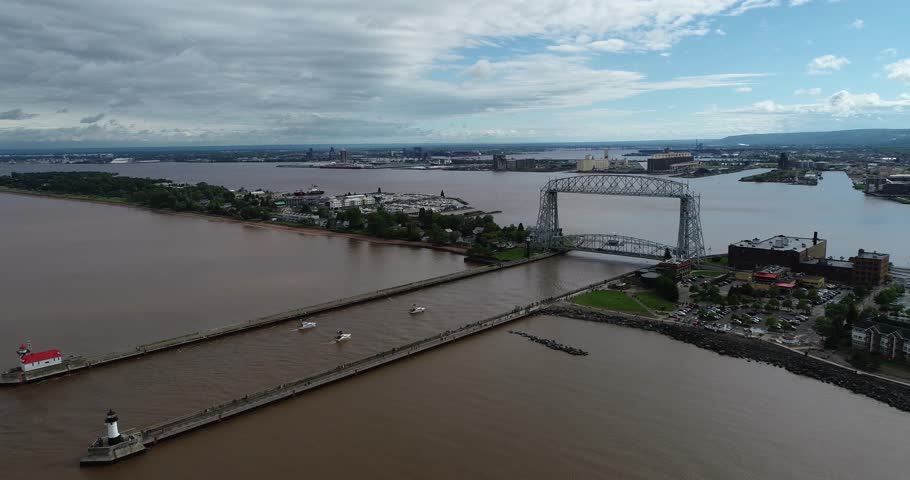 Lifting Bridge - Duluth, MN - Aerial View