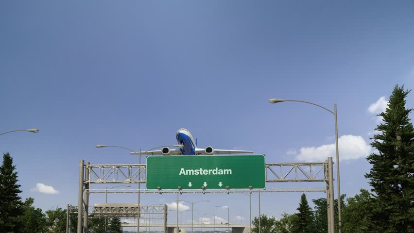 Airplane Take off Amsterdam