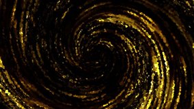Endless spinning Revolving Spiral. Seamless looping footage. Abstract gold helix.