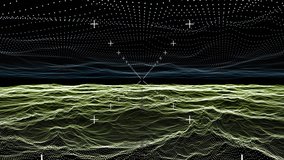 Abstract digital hologram 3D rendering of a particle network terrain. Futuristic HUD background.
 - Powered by Shutterstock - Get 15% off with code: PIKWIZARD15