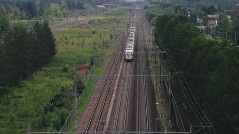 High Speed Train Sapsan Goes Through Stock Footage Video (100% Royalty ...