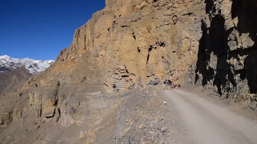 Breathtaking view on the beautiful panorama from the small village Komic which is the highest village in the world 