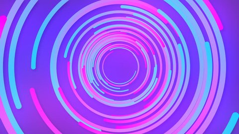 Abstract 3d rendering composition of multicolored circles. Computer generated loop animation. Geometric pattern. 4k UHDの動画素材