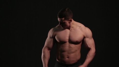Totally Nude Young Muscle Man Crouching Stock Photo (Edit Now) 227568469