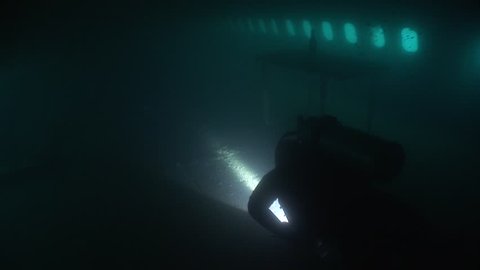big airplane wreck underwater 