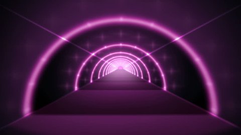 Motion Graphic , Loop clips cicle glowing lines, tunnel, neon lights
