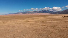 Drone aerial near the Great Sand Dunes National Park