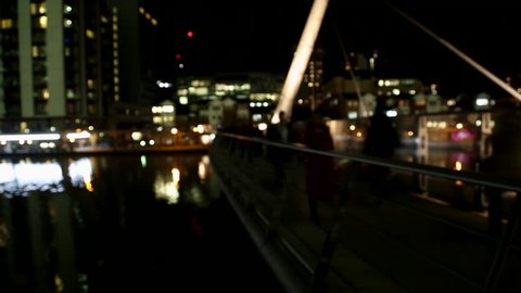 Amazing time lapse at the bridge in Canary Wharf 