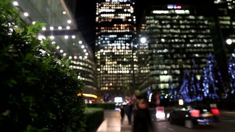 Time lapse of Canary Wharf London
