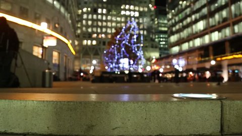 Time lapse, Christmas Tree, Canary Wharf 