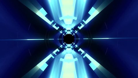 Flight in out neon lights cyber data vr tunnel motion graphics animation background seamless loop new quality futuristic cool nice beautiful 4k stock video footage