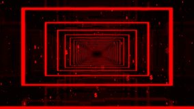 Red Looped Background Corridor with Dollar Symbol