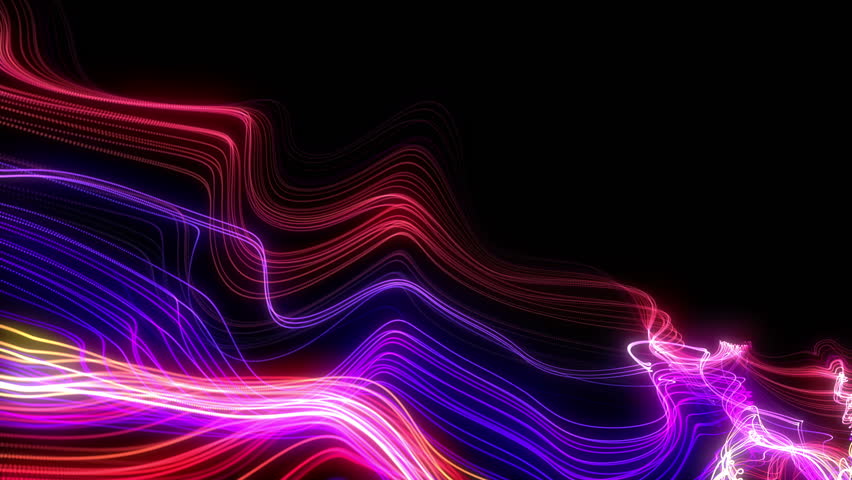 Big data wave of particles. Futuristic neon glowing surface. Abstract motion background | Shutterstock HD Video #1021142377
