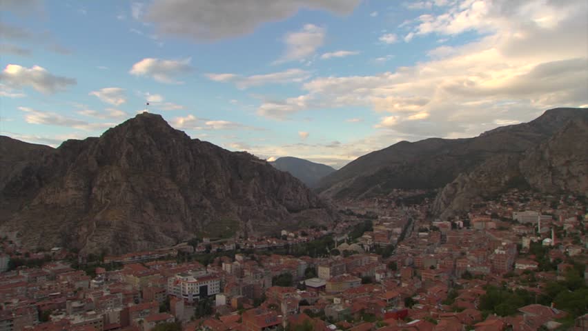 Aerial view of the Amasya City in Turkey