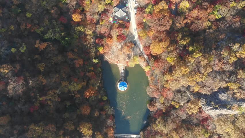 View of scenery at Naejangsan National Park South Korea Royalty-Free Stock Footage #1021159252