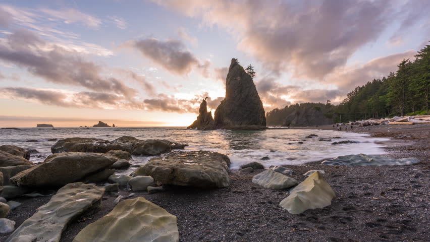 Olympic National Park, Washington, USA at Rialto Beach.