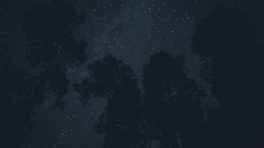 The Milky Way moving across the sky of Northern Minnesota as clouds roll in.