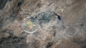 Damascus, Syria, Surveillance drone or satellite camera spying