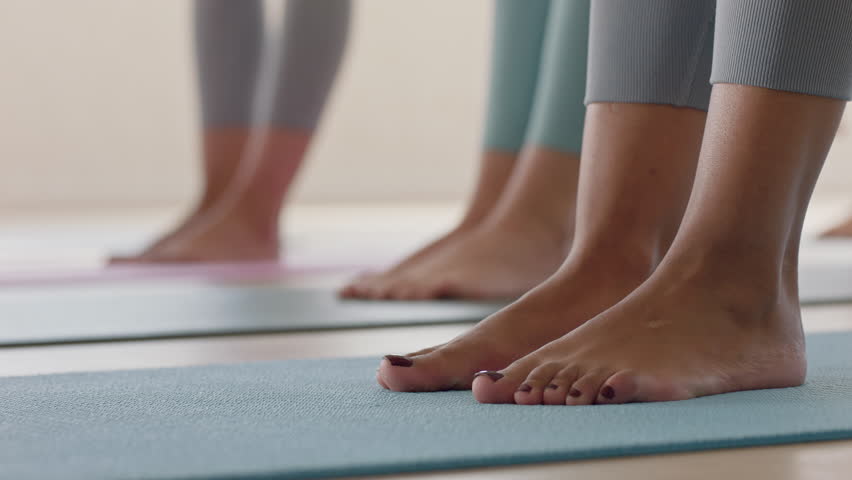 yoga pants and feet