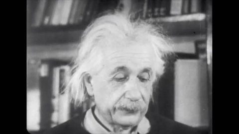 New Jersey, United State of America. About 1954. Albert Einstein talks about the theory of relativity.