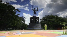 full HD video of Kapitan Pattimura statue in Ambon city