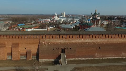 Aerial View on Churches Old Town Kremlin
