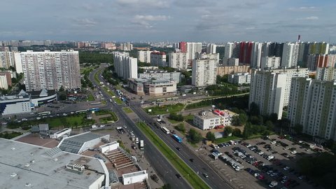 Panoramic Aerial Views Moscow Drone