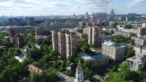 Panoramic Aerial Views Moscow Drone