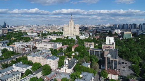 Panoramic Aerial Views Moscow Drone