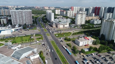Panoramic Aerial Views Moscow Drone