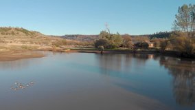 Aerial footage of a lake in Bidwell park, Chico, Ca. Part of a collection of clips.