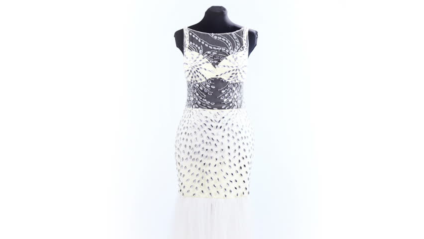 white dress with diamonds