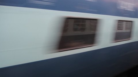 Indian railway train in motion