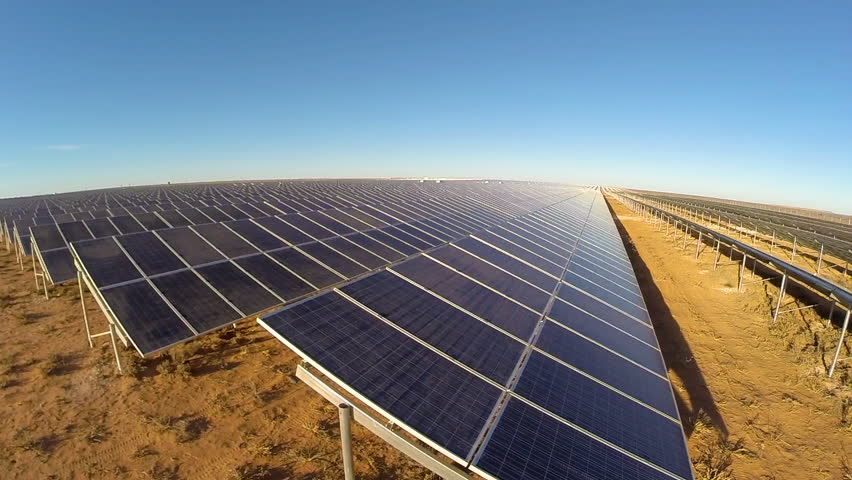 Solar farm in the desert