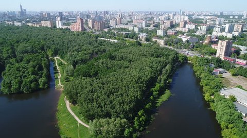 Aerial View Moscow Pond Park