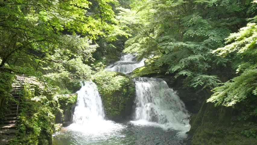 Waterfall of Akame in Japan Royalty-Free Stock Footage #1021287814