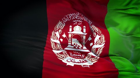 loopable 4k 60fps Full Screen Afghanistan Flag  Waving Slowly 
