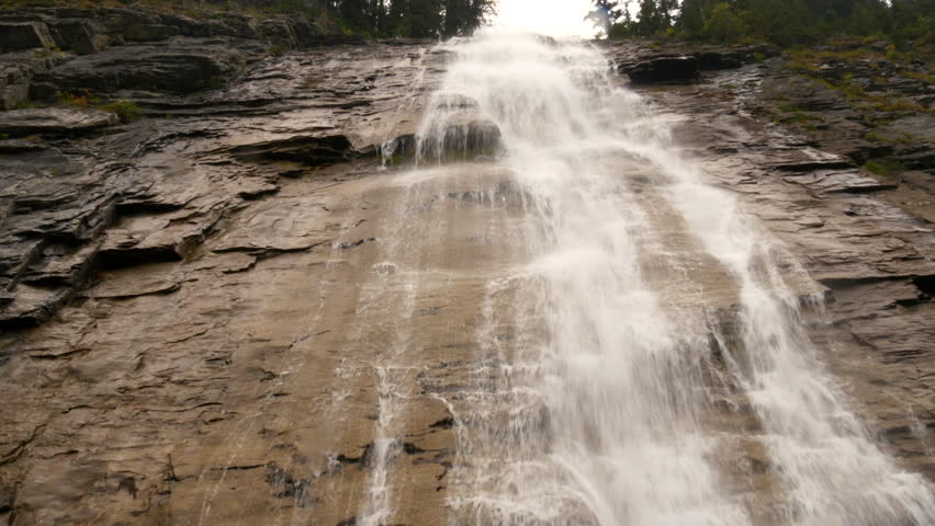 Ribbon Falls in Kananaskis Country, Alberta, Canada.