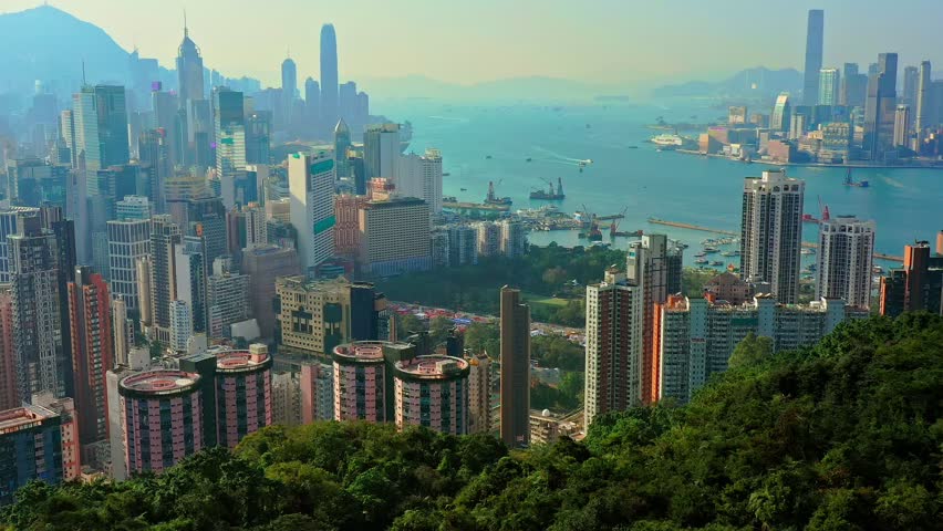 Hong Kong Island, approaching toward library and Victoria Park