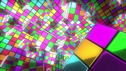 Rubik's Cube 4k loop vj toy background