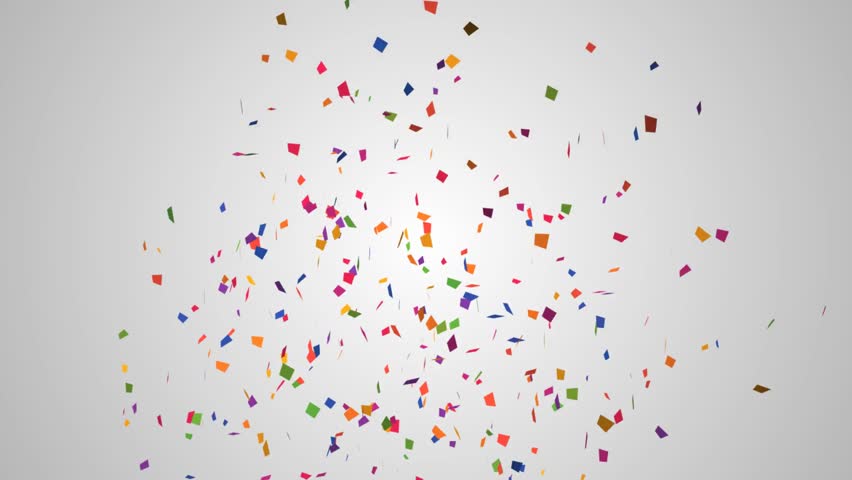 Colorful Falling Down Confetti Background Stock Footage Video (100%