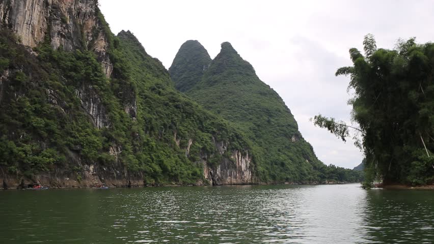 Sailing down the Li River in China