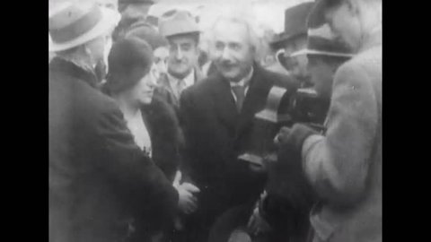 New York, United State of America. About 1933. Albert Einstein arrives in New York.