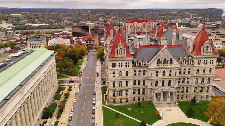 Capitol Building State House Albany New York Fall Color Autumn Season