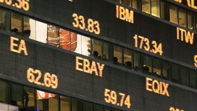 Illuminated stock market ticker  - Powered by Shutterstock - Get 15% off with code: PIKWIZARD15